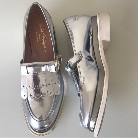 Robert Clergerie Shoes - Robert Clergerie Silver Mocassins Shoes SZ 36/6